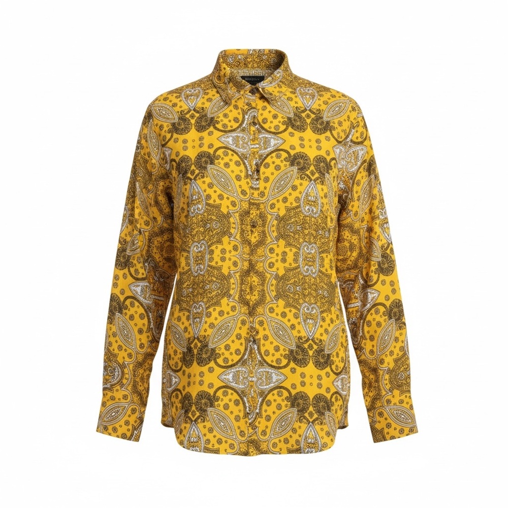 Talbots Mustard Paisley Blouse